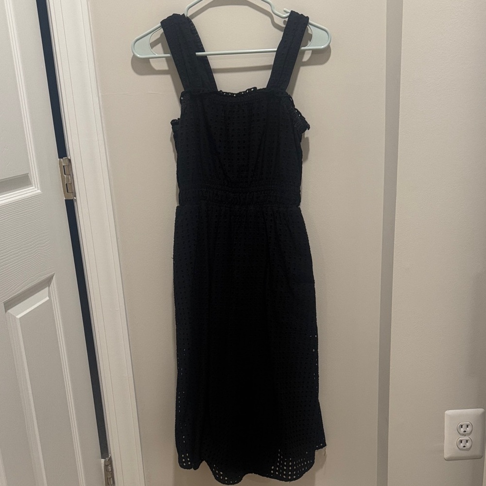 Ann Taylor Eyelet Gathered Flare Dress